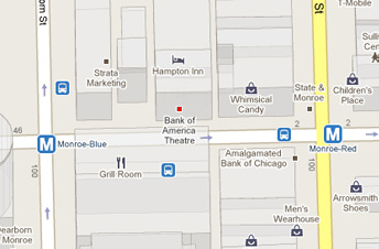 Bank of America Theater (formerly LaSalle Bank Theater) Map