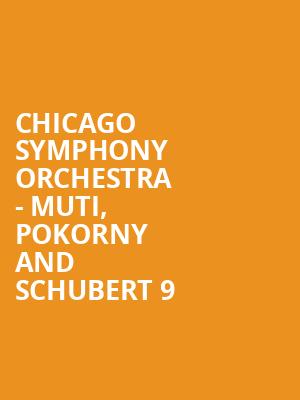 Chicago Symphony Orchestra - Muti, Pokorny and Schubert 9 Poster